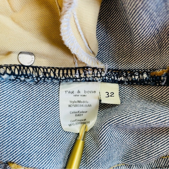 Rag & Bone Ruth Super High Waist Straight Leg Jeans Size 32 $295 Quiet Luxury - Picture 10 of 14